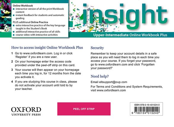 INSIGHT UPPER-INTERMEDIAT ONLINE WORKBOOK ONLINE PRACTICE PLUS PACK