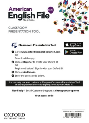 AMERICAN ENGLISH FILE STARTER CLASSROOM PRESENTATION TOOL ACCESS CARD PACK