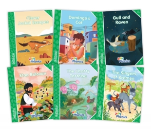 Jolly Phonics Folktales Readers, Complete Set (1-6) Green Level (pack of 6)